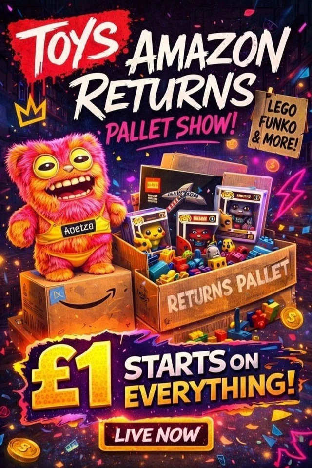 £1 Starts on EVERYTHING - Toys Amazon Returns Pallet - MYSTERY ITEMS