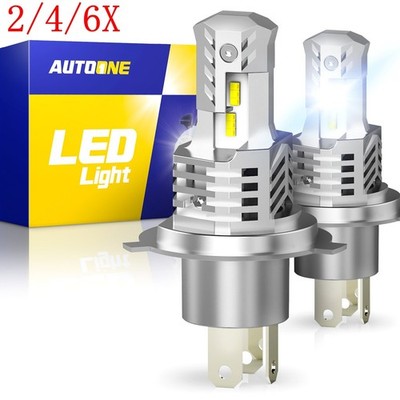 2/4/6X H4 9003 LED Headlight Bulbs Hi Low Beam Conversion Kit 6000K Canbus