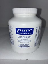 Sealed Pure Encapsulations Magnesium Glycinate, 180 Caps/ Slightly Damaged Outer