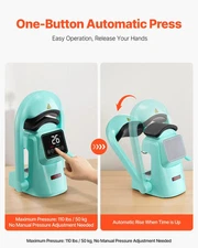 Auto Hat Heat Press Machine, with 2pcs Interchangeable Platens, Automatic Open a