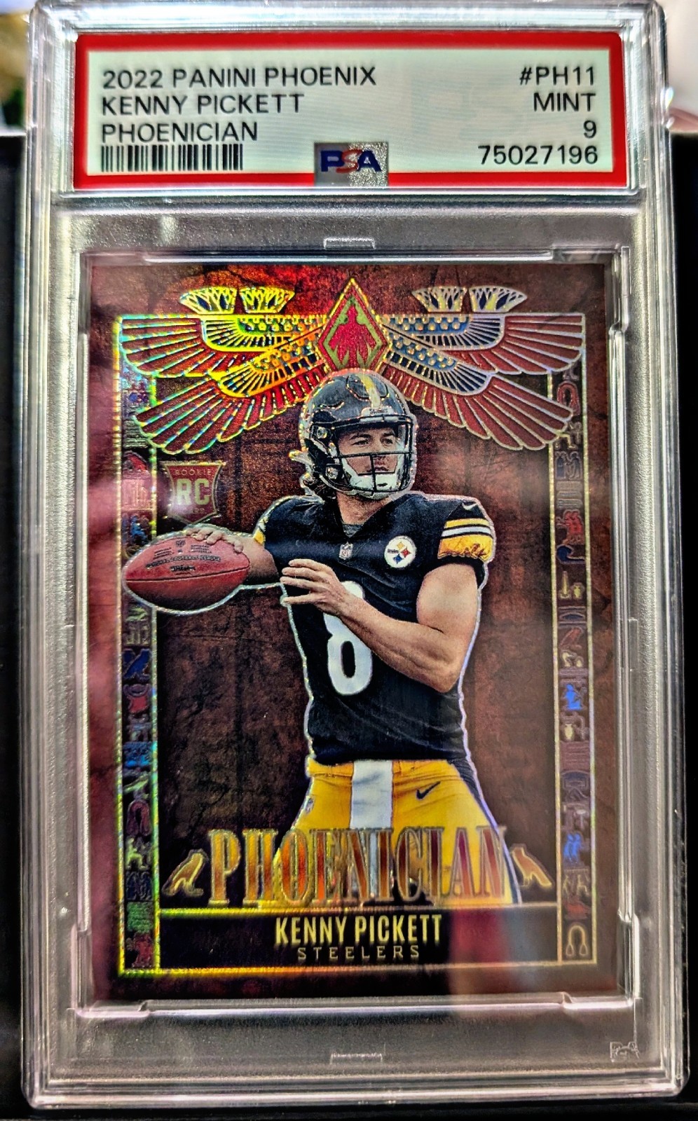 2022 Panini Phoenix Phoenician Kenny Pickett #PH11 (RC) PSA 9 Pop 3 & 1 Higher