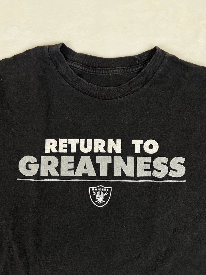Camisa manga larga Oakland Raiders talla Laege “Return to Greatness” encuadernada en playoffs Foto 4 de 4