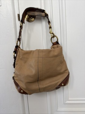 COACH Y2K Vintage Carly Large Tan Slouchy Hobo Bag Leather  display picture 3