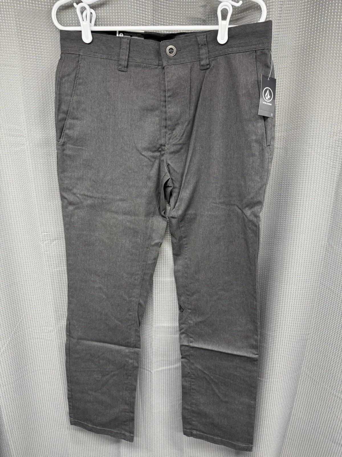 Volcom Men's Frickin Modern Straight Chino Pants - Charcoal Gray - Size 32 - New