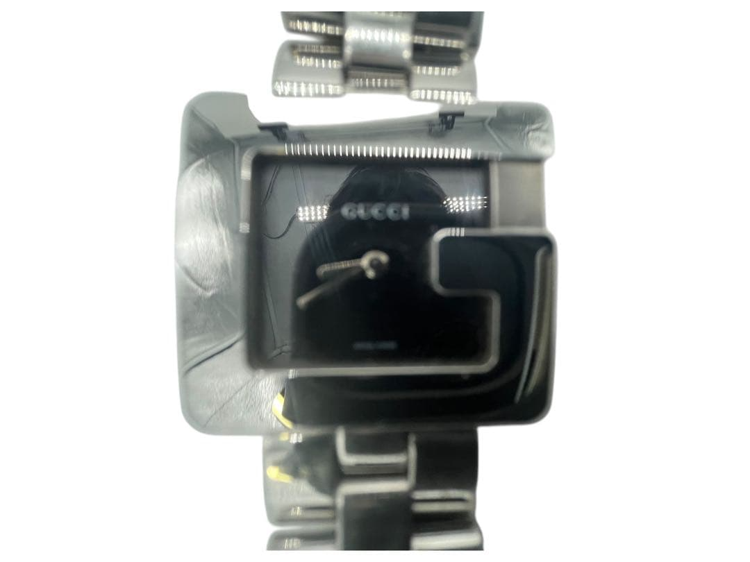 GUCCI (グッチ) Gフェイス 3600J 美品 GUCCI G Face 3600J Black Dial Quartz unisex Watch stainless steell