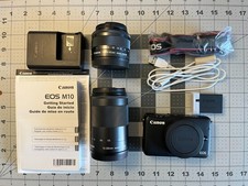 Canon EOS M10 Mirrorless Camera - EF-M15-45 IS STM Kit w/ EF-M55-200 Lens
