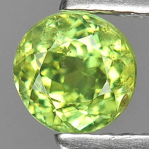 Demantoid Garnet 0.93 Ct. Round 5.2 Mm. Natural Gemstone Unheated Madagascar - Image 4 of 4