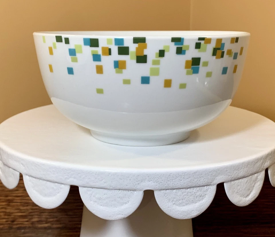 Retired Tabletops Gallery Porcelain CARDIFF 5.5” Coupe Cereal Bowl: Confetti - Image 3 of 4