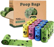 Biodegradable Dog Poop Bags: 720 Bags Extra Thick Strong Leak Proof Dog Waste Ba