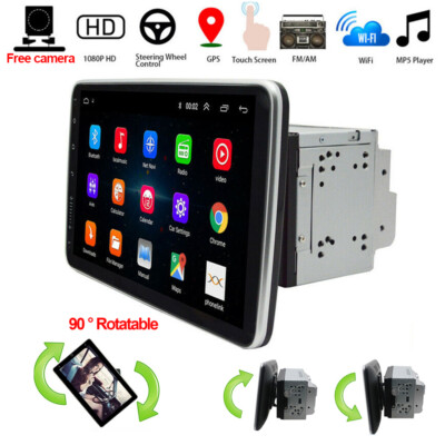 Adjustable Screen Double 2DIN Android 10.1 Car Stereo Radio GPS Wifi OBD 10.1'' 