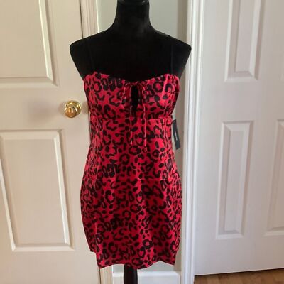 hot pink leopard dress NWT Lulu's Mini Dress- Size M 5/16/2025