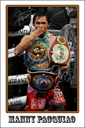 Manny 'PacMan' Pacquiao signed 12x18 inch photograph poster - Top Quality