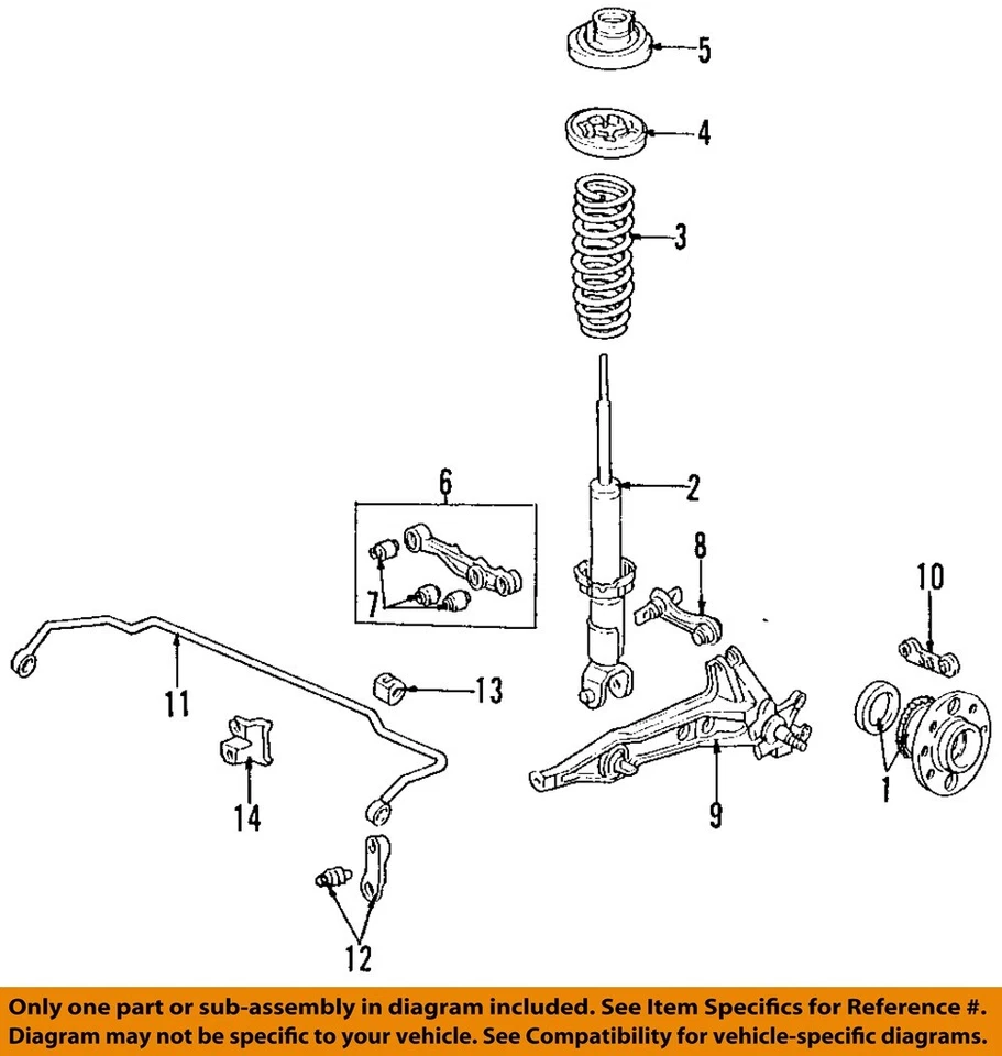 Used Rear Suspension Stabilizer Bar fits: 1992 Honda Civic Rear Sdn EX Rear Grad — 第 3/4 张图片