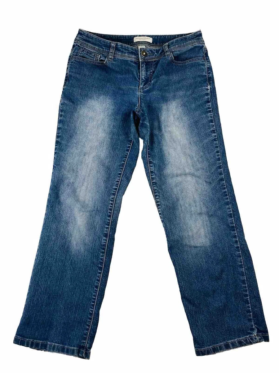 Jeans Femme Christopher & Banks Taille 16 - Léger Avec Panneau Ventre, Occasion Très Bon état