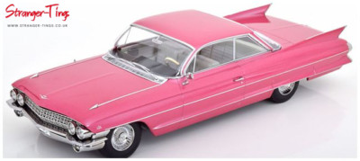 KK Scale Cadillac Series 62 Coupe DeVille 1961 Pink Metallic 1/18 Scale Model