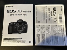 Canon EOS 7D Mark II Genuine Camera Instruction Book / Manual Spanish / w rapid