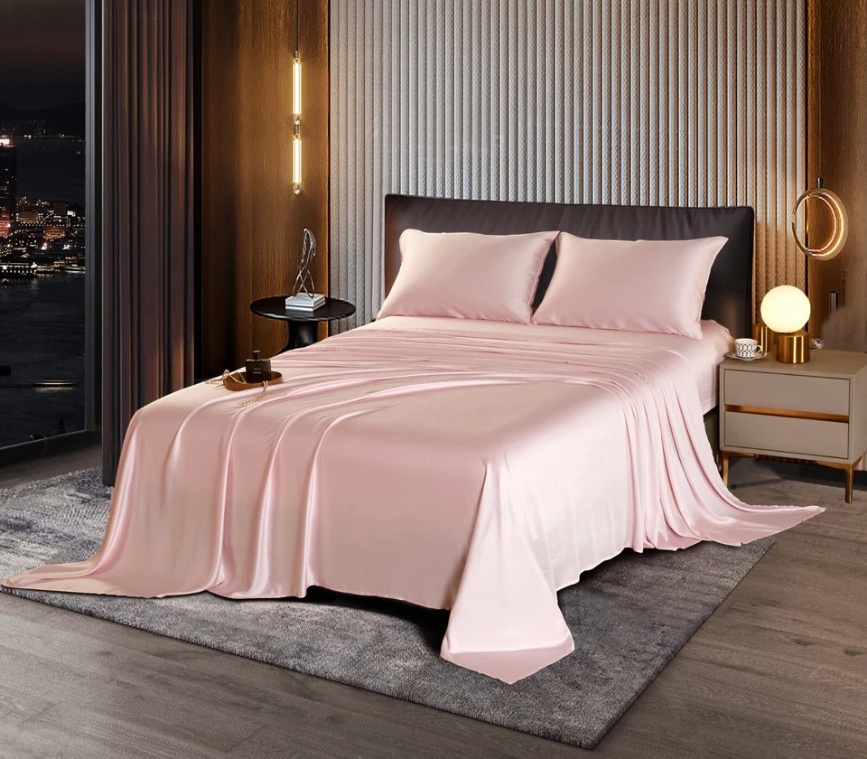Aulaire 60s 100% Bamboo Lyocell Fabric Bedding in Soft Pink