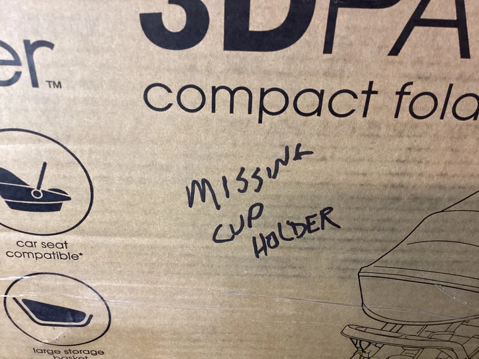 Summer 3Dpac CS Compact Fold Stroller Black - Missing Cup Holder - Image 2 of 4