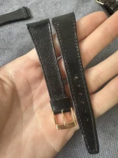 Vintage Watch Strap 18 mm Leather Nos Top Quality V61