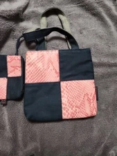 UNLIMITED. COM HAND BAG WITH COIN PURSE CLEAN No Wear Multicolor. PINK AND DENIM