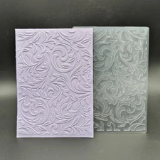 Plastic Embossing Folder A6 Size Fern Leaves Pattern Paper Crafts Plastic Textur