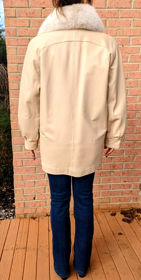 Chaqueta de cuero vintage J.Peroy para Martin Richards piel natural mujer talla M Foto 2 de 4