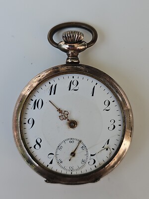 Junghans 0,800 Antike Mechanische Taschenuhr Pocket Watch 5-9