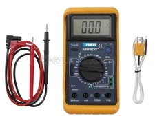 DIGITAL LCD MULTIMETER TESTER VOLTMETER WITH HOLSTER CHECKER BUZZER FERVI T050