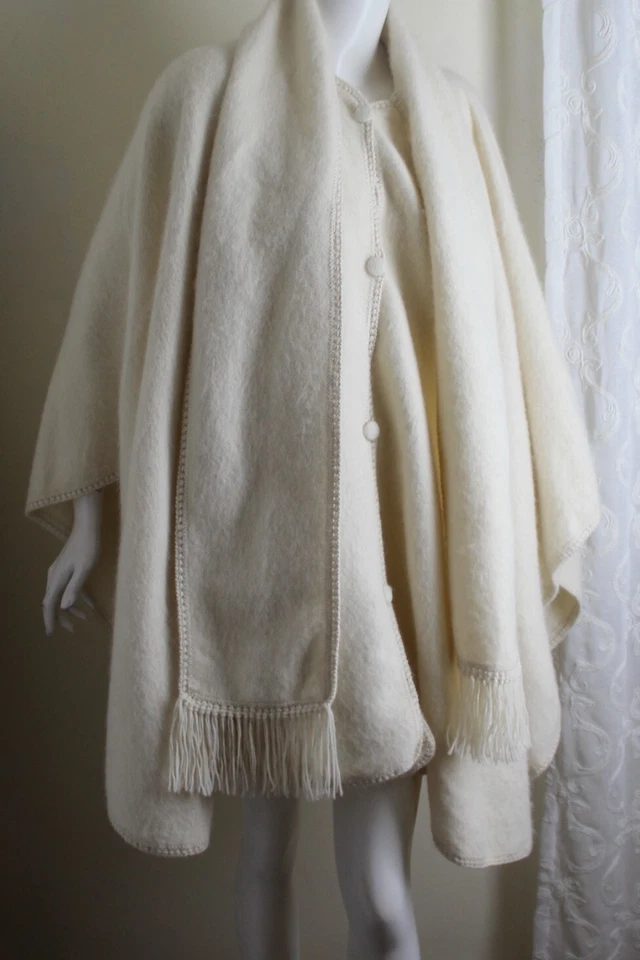 Alpaca Diana O/S M L XL 1X 2X 3X 100% Baby Poncho Sweater Coat Jacket SCARF - Image 3 of 4