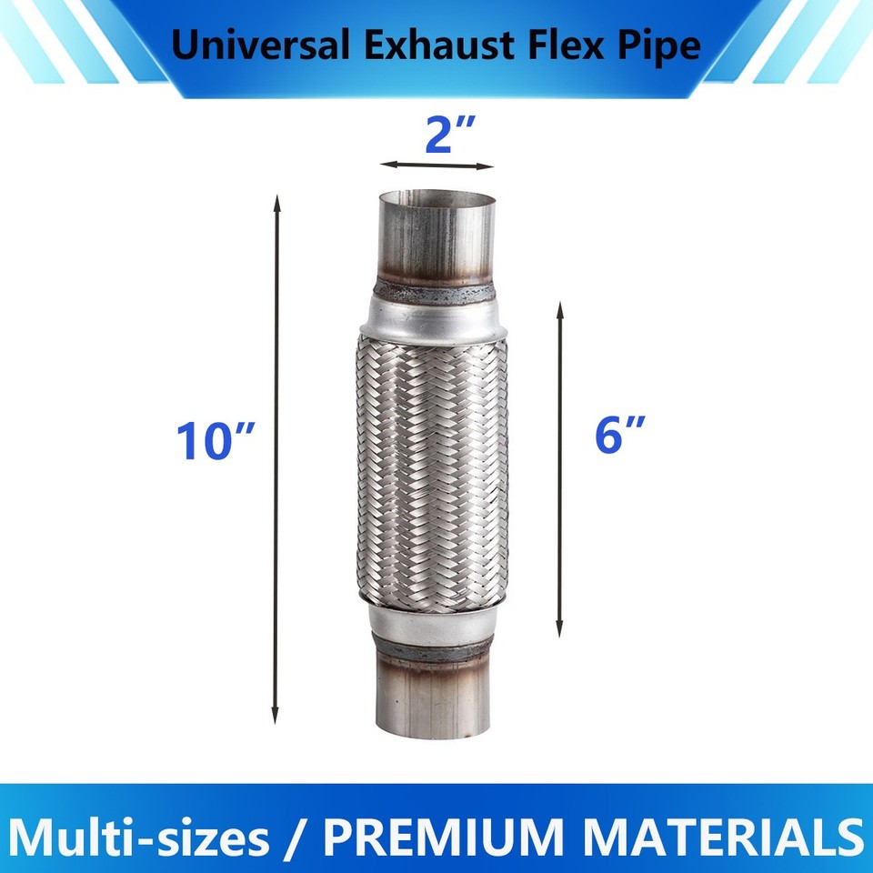 Universal Exhaust Flex Pipe Stainless Steel | eBay