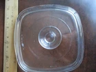 Vtg Pyrex A7C Glass Lid Clear 7" Square Corning Ware Casserole Cover