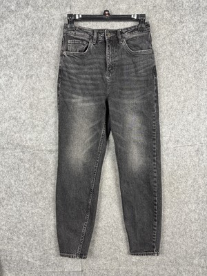 Ksubi Jeans Womens 25 Black Distressed High Rise Tapered Leg Denim Pants Stretch