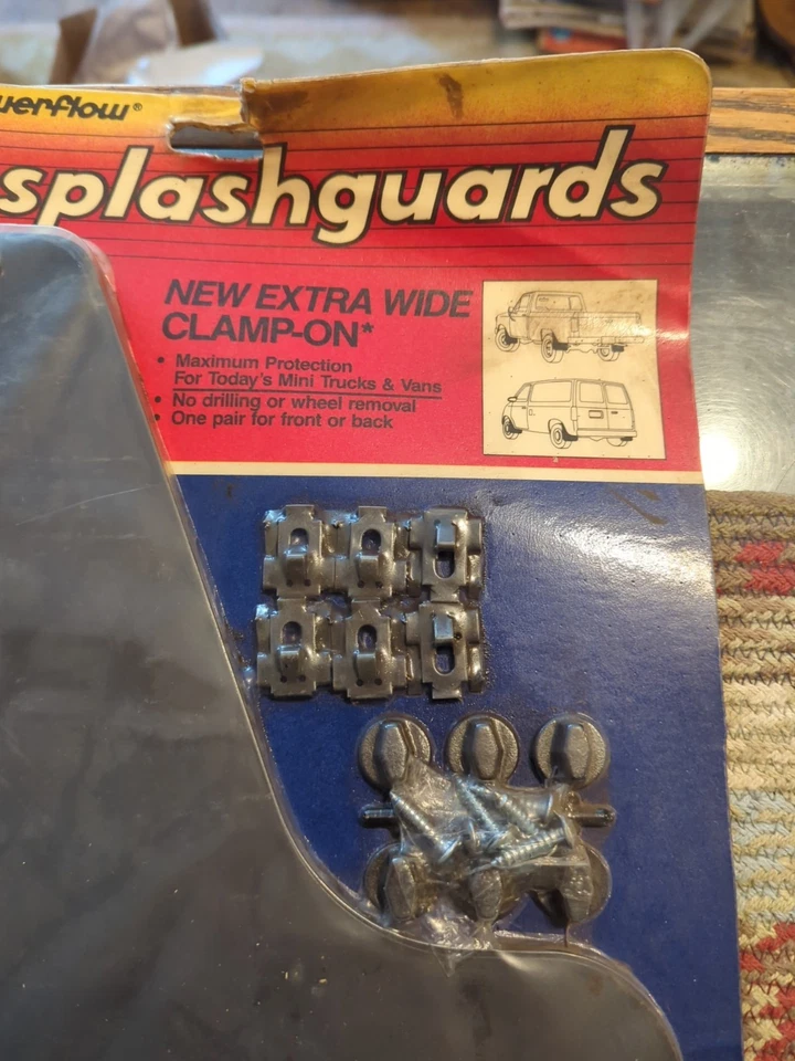 Vintage GMC 1980s Power Flow Splash Guard Mud Flap set Mudflaps Pair NOS New - Image 2 of 4