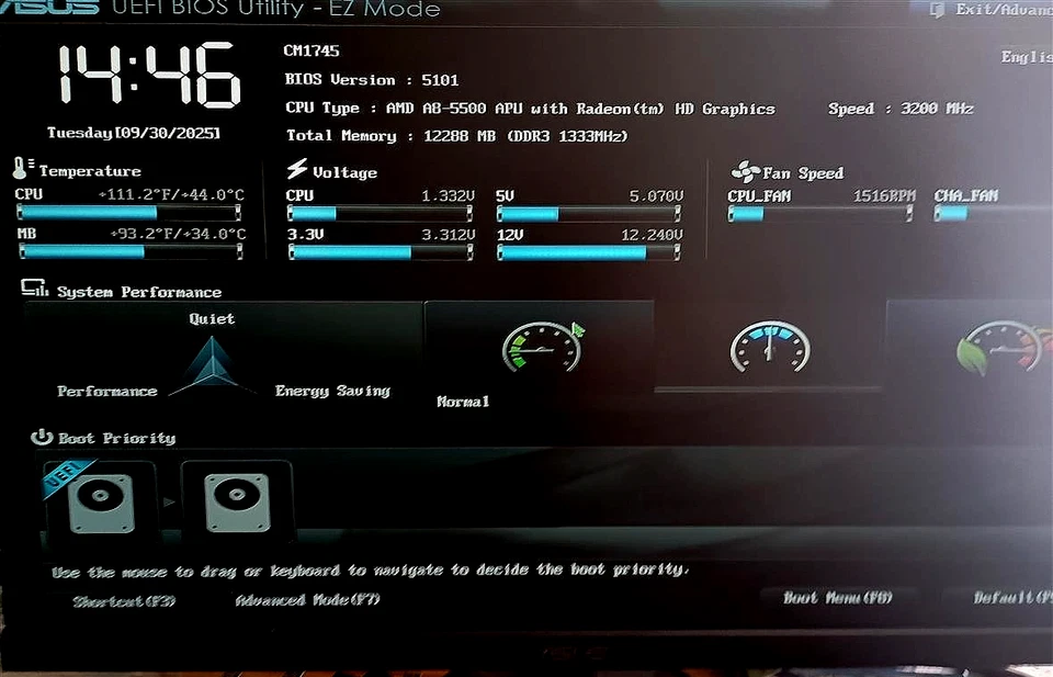 ASUS CM1745 Essentio Desktop PC AMD A8-5500 APU 12GB Ram 240GB SSD Lt Gaming PC! - Image 2 of 4