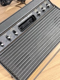 Atari CX2600 Woodgrain Six Switch Console W/24 Games 2 Controllers Tested