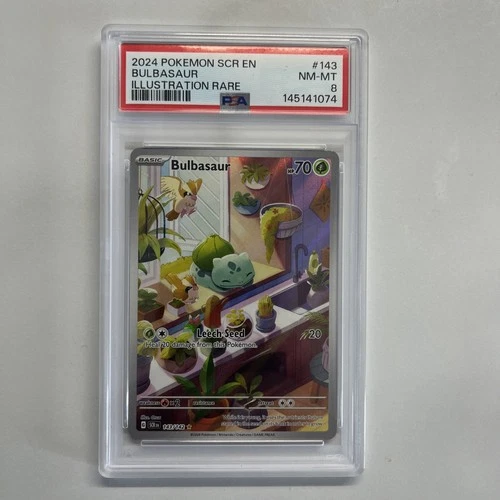 2024 POKEMON STELLAR CROWN #143 BULBASAUR 🌱 PSA 8