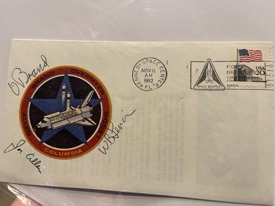 STS-5 Shuttle Columbia Signed Cover Brand Allen Lenoir NASA Launch 1982 KSC