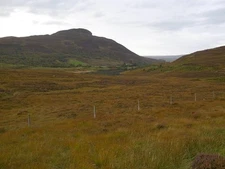 Photo 6x4 Moorland, Strath Tongue Blandy Bogs where the A836 descends to  c2015