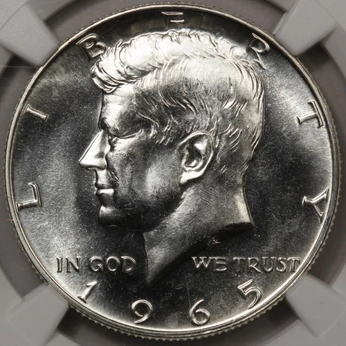 1965 SMS Kennedy Half Dollar NGC MS-66