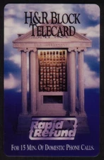 15m H&R Block Tax Preparation 'Rapid Refund' 000 'PROOF' Phone Card