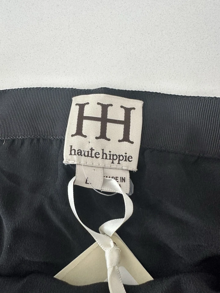 Haute Hip­pie Bead­ed Silk Chif­fon Mi­ni Skirt Ser­e­na Gos­sip Girl Size L - Image 3 of 4