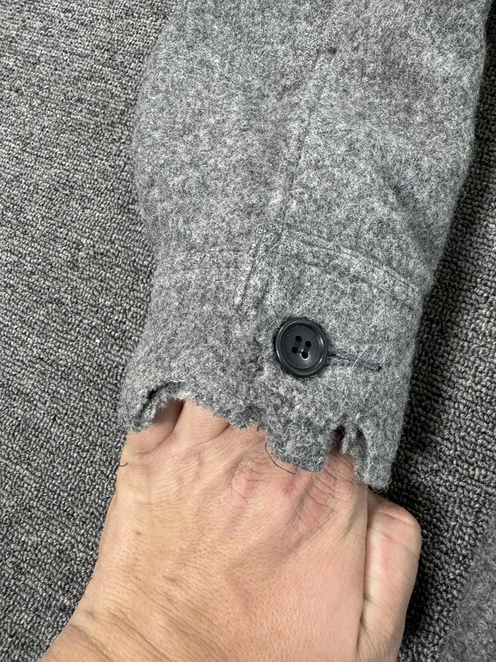 Vintage CC Filson Mens Jacket 38 Gray Wool Mackinaw Cruiser Chore Barn Field - Image 4 of 4