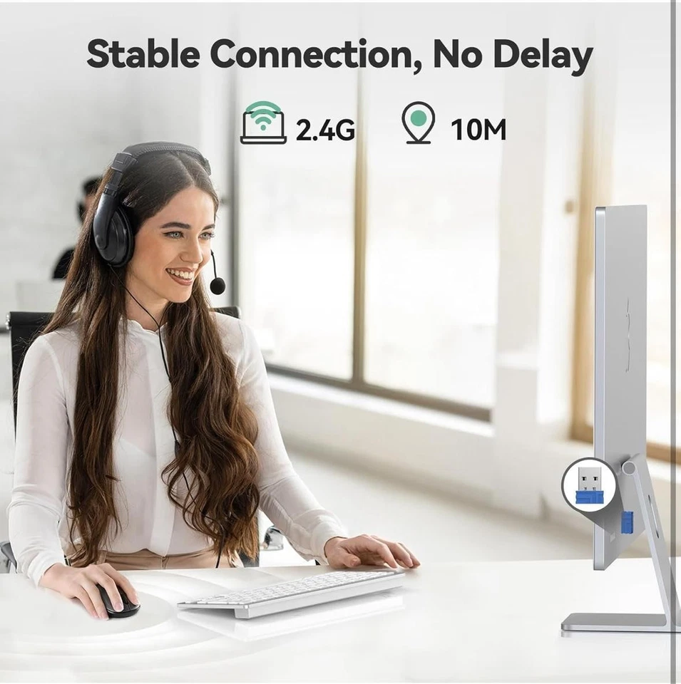 TECKNET Small Wireless Mouse - 2.4G Ergonomic Portable - black - Image 3 of 4