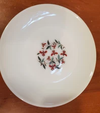 Fire King Milk Glass Dinner plate, Honeysuckle, 9", very nice