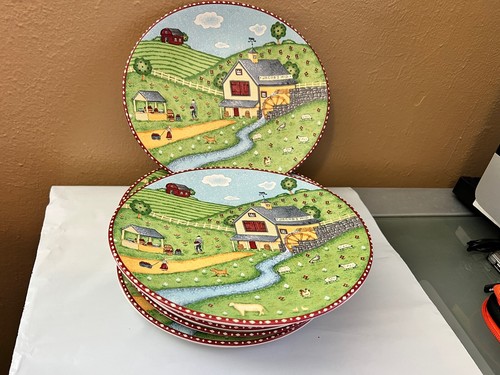 Sango Green Acres Dinner Plate or Desert Country House Churches Farm Horses 1995 - Picture 7 of 10