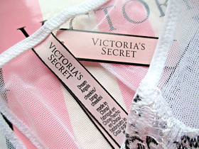 VICTORIA'S SECRET DREAM ANGELS Cheekini Bikini Panty VS Black White Mesh S M L