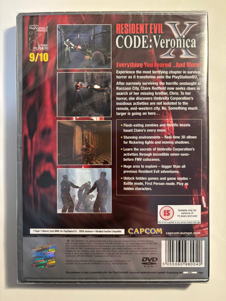 Resident Evil Code: Veronica X - Sony PlayStation 2 PS2 - New & Factory Sealed - Image 2 of 4
