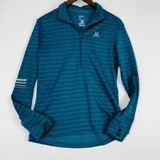 Salomon Womens Thermal Top Size L Zip Lightning Half Layer Active Gym 