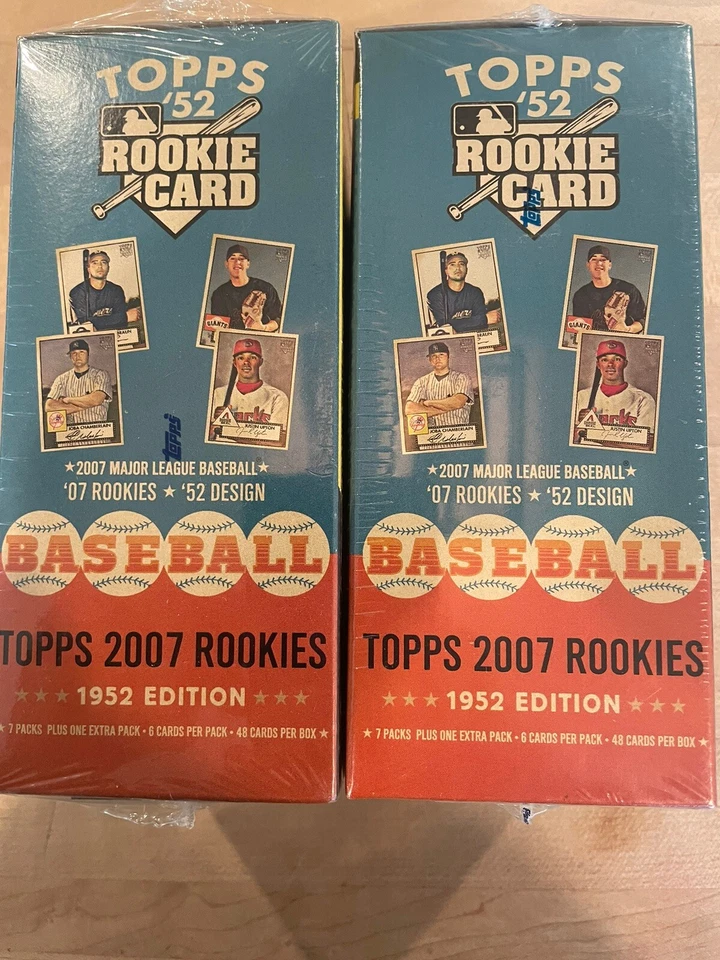 Lot Of 2 2007 Topps Rookies 1952 Edition Factory Sealed Baseball Blaster Boxes - Image 2 of 2