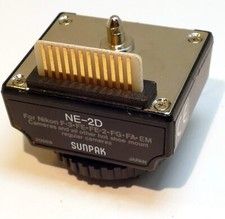 Sunpak NE-2D Flash Adapter attachment for Nikon F3 FE2 FA cameras vintage